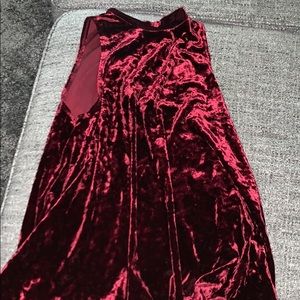 Red velvet dress